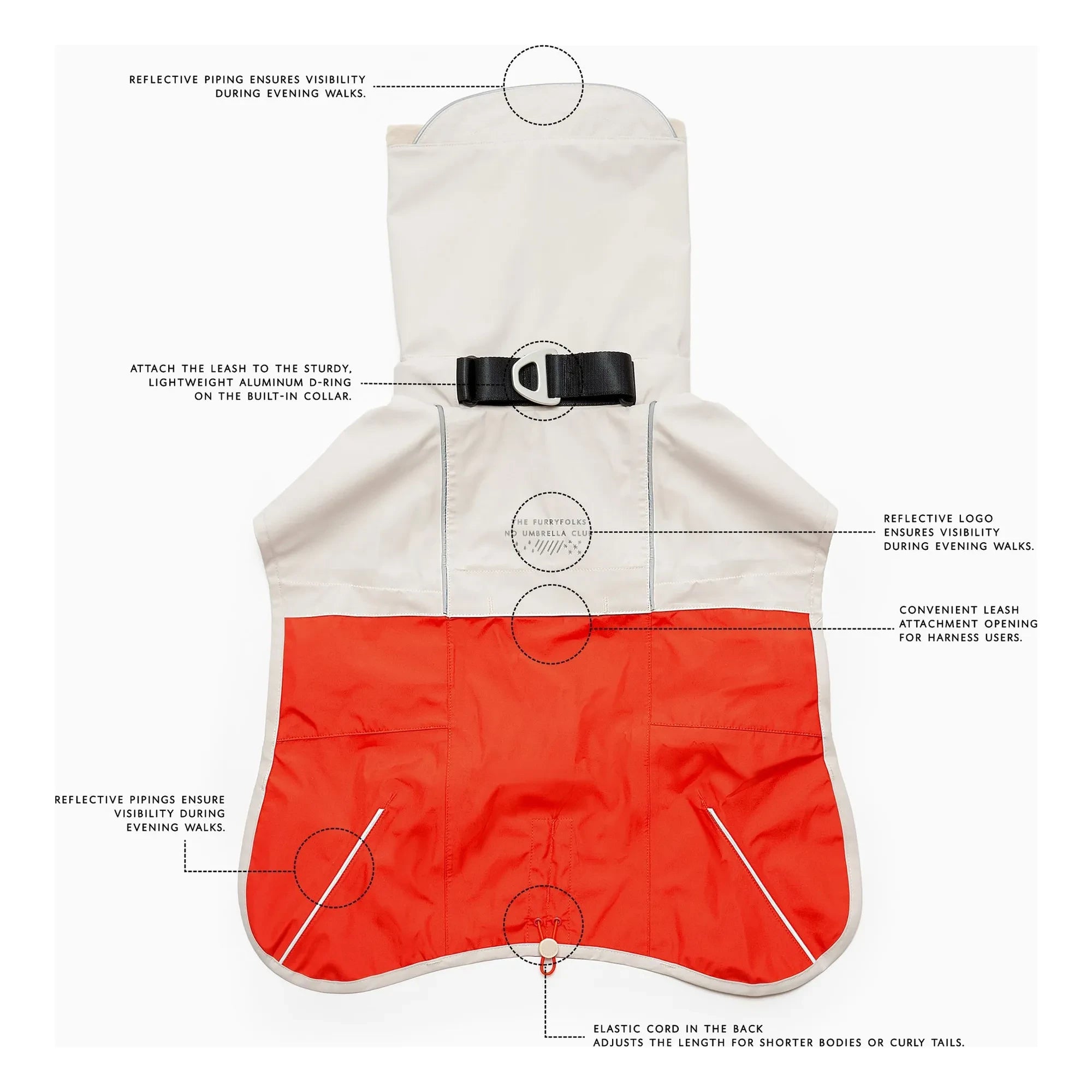 The Furry Folks - Venture Regenmantel | Orange