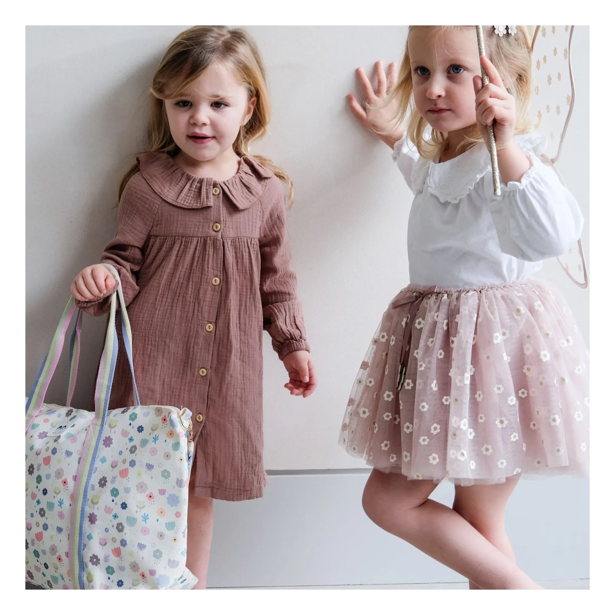 Mimi & Lula - Wochenendtasche mit Blumenmuster | Ecru