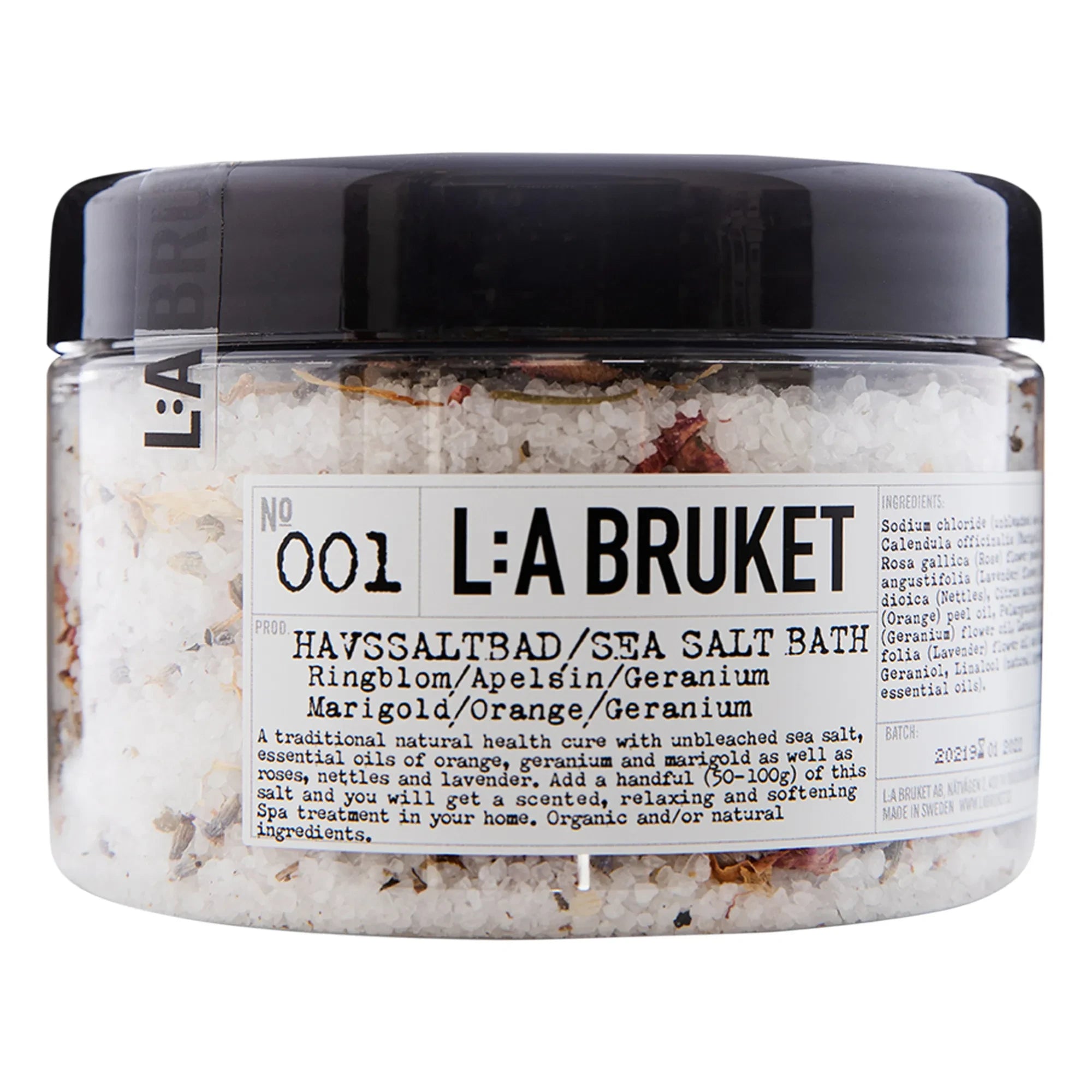 L:A BRUKET - 001 Deniz Tuzu Banyosu Aynısafa/Turuncu/Geranyum 450 g