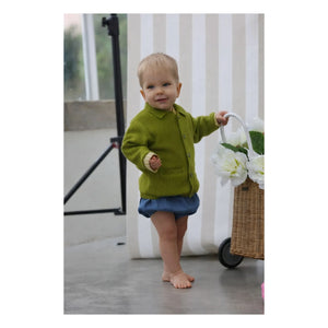 Lililotte - Strickjacke Valentin Bio-Baumwolle | Olive