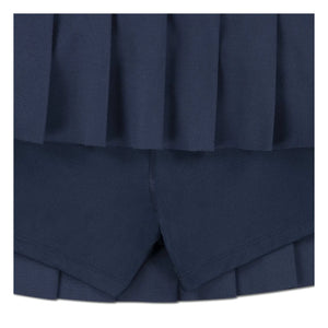 Lacoste - Recycelter Faser-Faltenrock | Marineblau