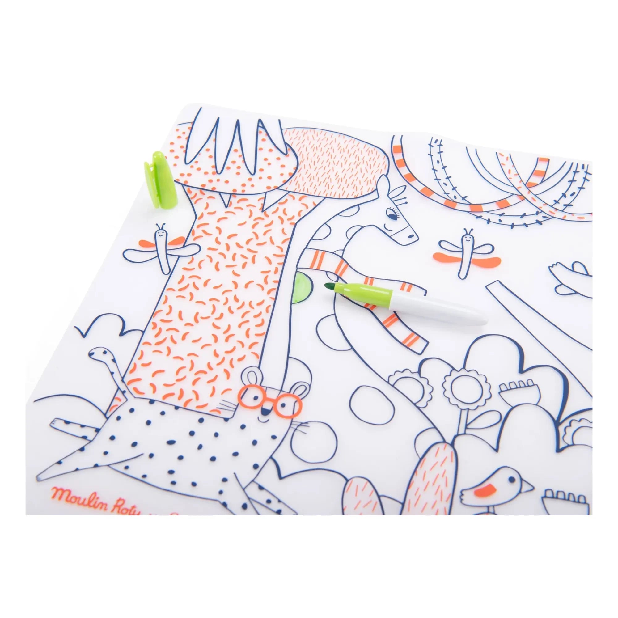 Moulin Roty - Silikon Malset + 5 Marker
