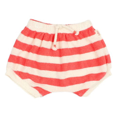 Búho – Gestreifte Bio-Baumwollshorts | Rot