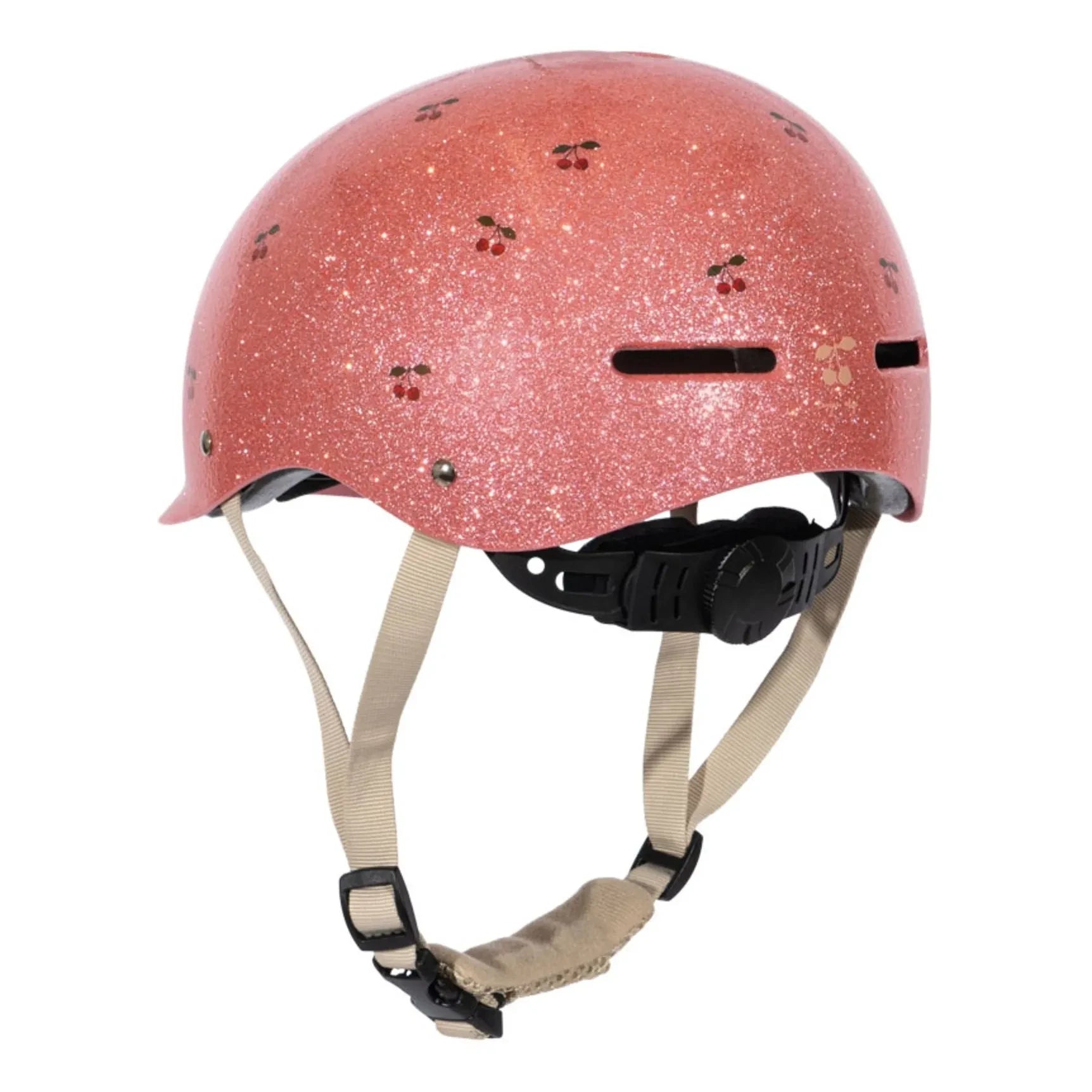 Konges Sløjd - Glitzernder Kirsch-Fahrradhelm | Rosa