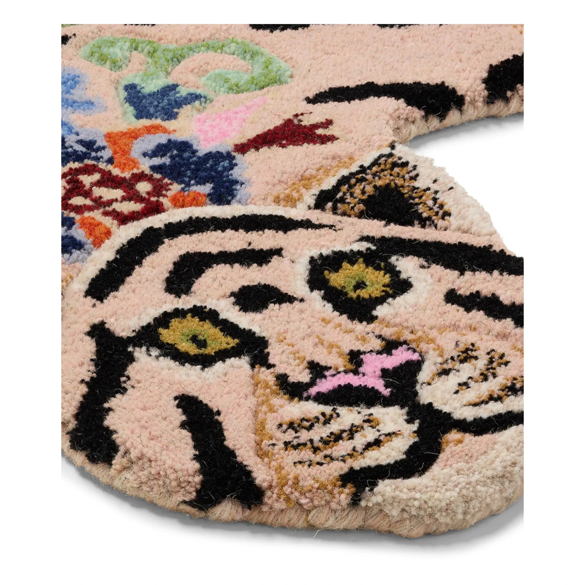 Doing Goods - Mahee Majestic Teppich mit Tiger aus Wolle | Peach