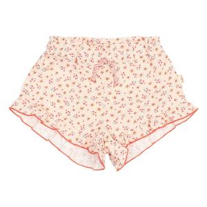 Búho - Karierte Blumenshorts | Peach