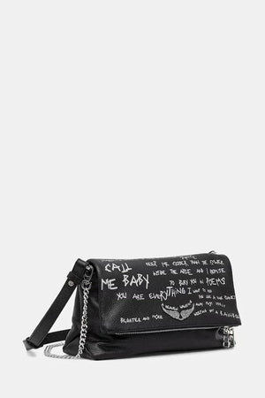 Deri çanta ZADIG&VOLTAIRE ROCKY II GRAFFITI
