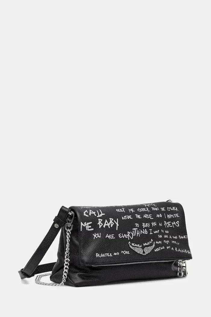 Deri çanta ZADIG&VOLTAIRE ROCKY II GRAFFITI