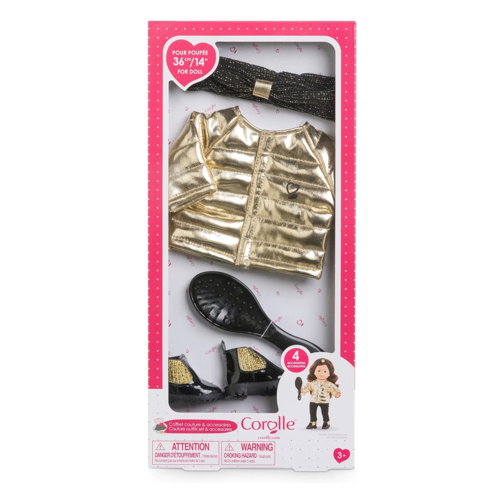 Corolle - Nähset für Jacke und Accessoires für 36 cm Babypuppe | Gold