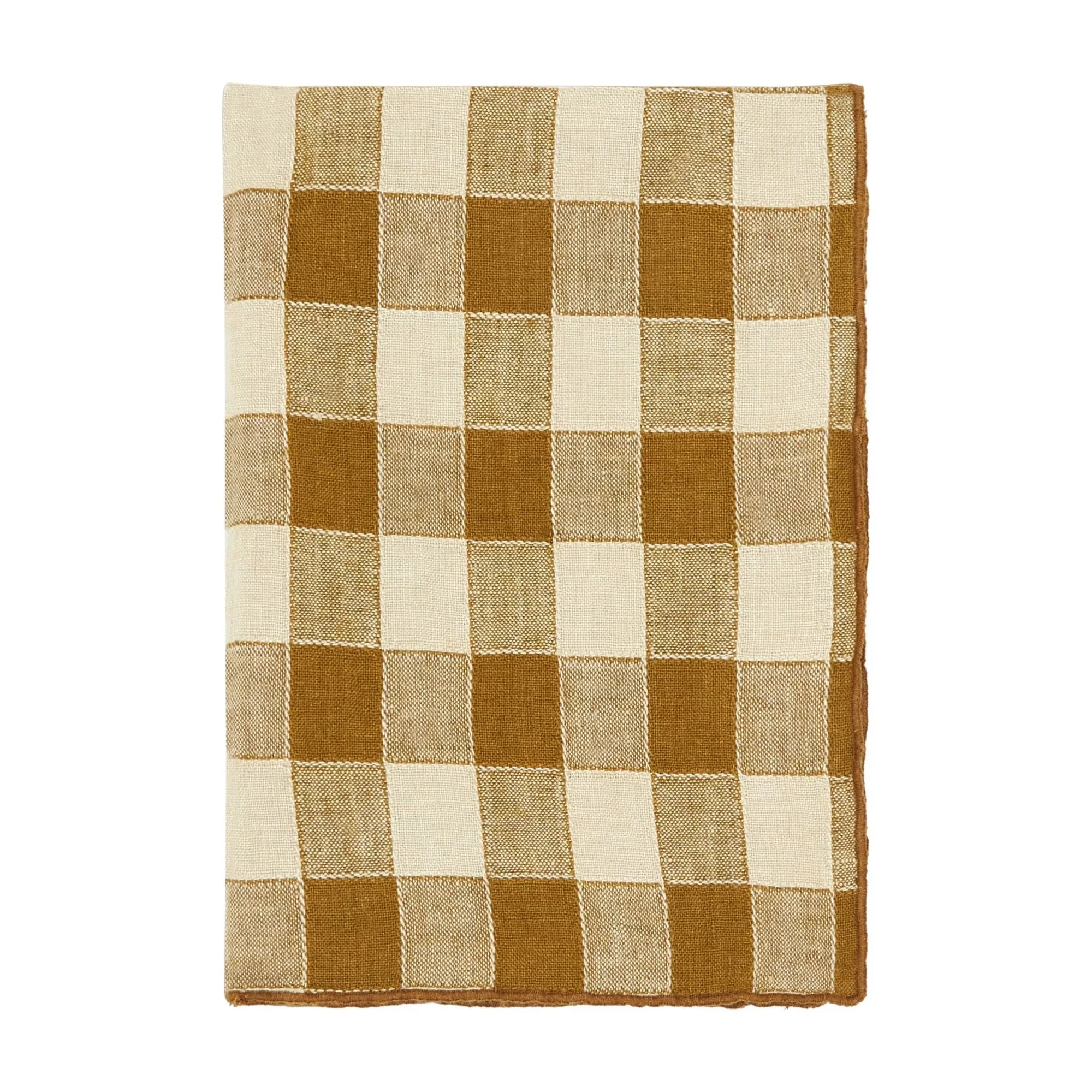 Maison de Vacances – Vintage Leinen Bourdon Tischset | Havanna