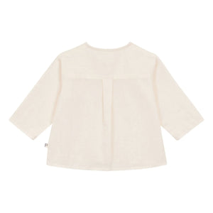 Arsène et Les Pipelettes - Bluse aus Bio-Baumwollvoile mit Taschendetail | Ecru