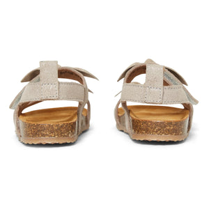 Pèpè - Two Con Me - Wildleder-Sandalen mit Doppelschnalle | Silber