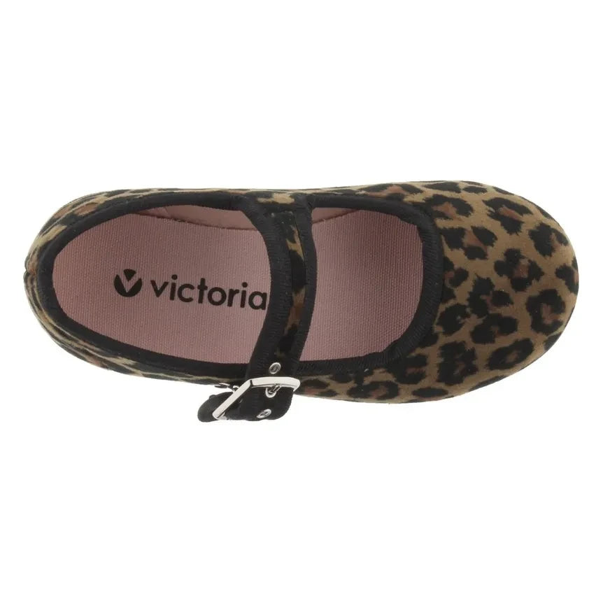 Victoria - Gong Fu Leopard Balerin Ayakkabıları | Kahverengi