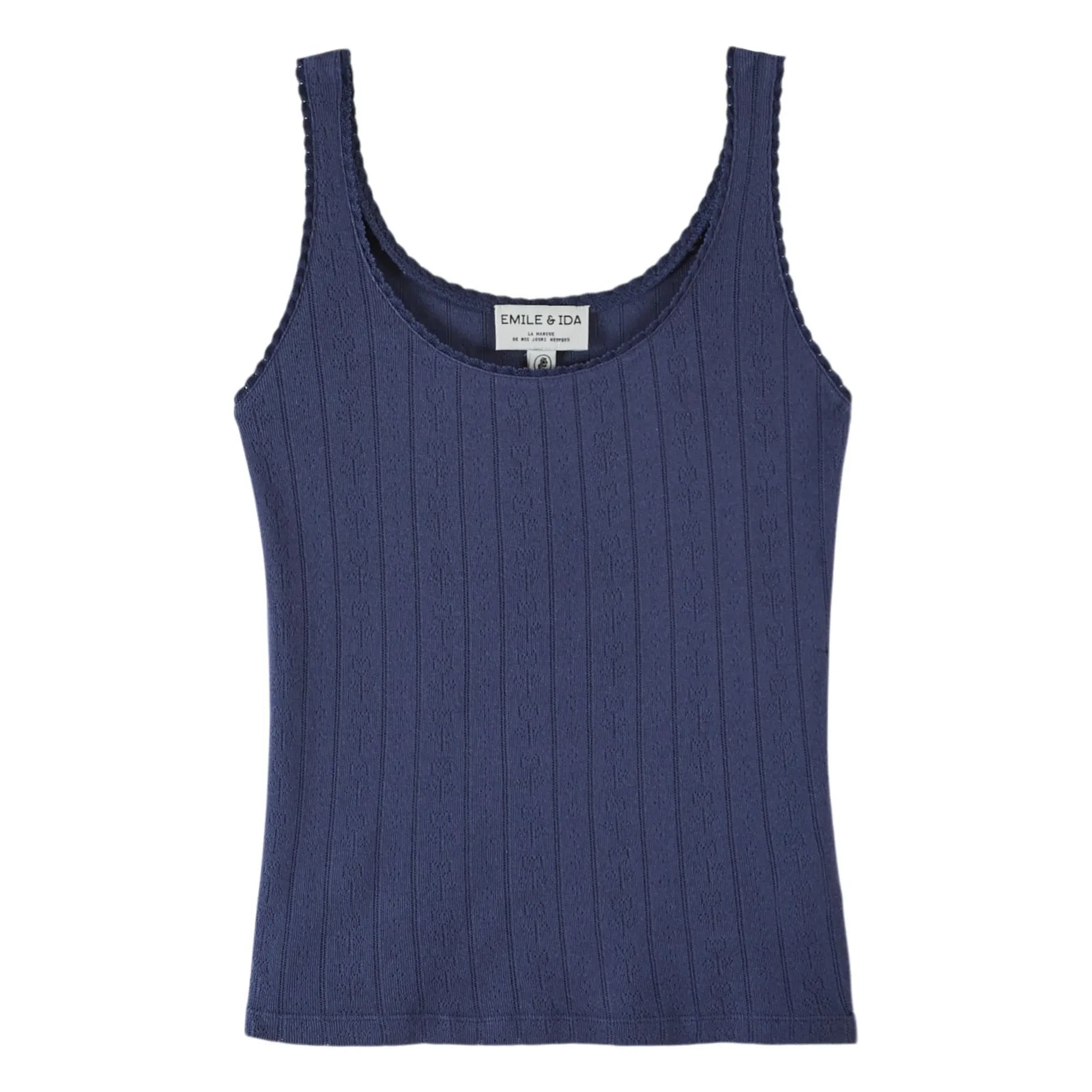 Emile et Ida – Trägertop aus Modal-Baumwolle | Marineblau