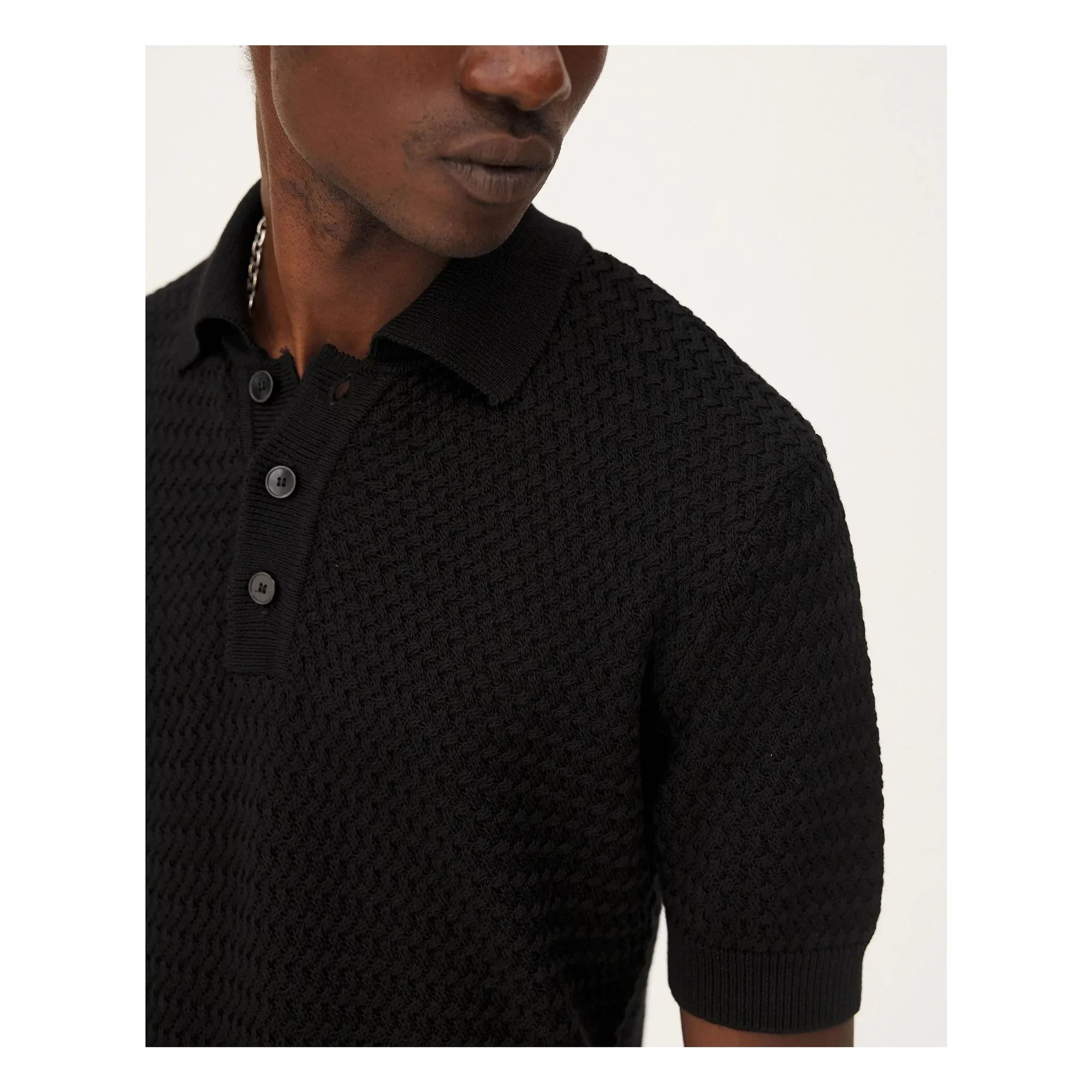 Noyoco - Haring Bio-Baumwoll Polo T-Shirt | Schwarz