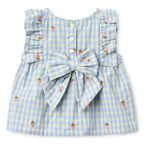 Flöss - Millie Gingham-Kleid | Hellblau