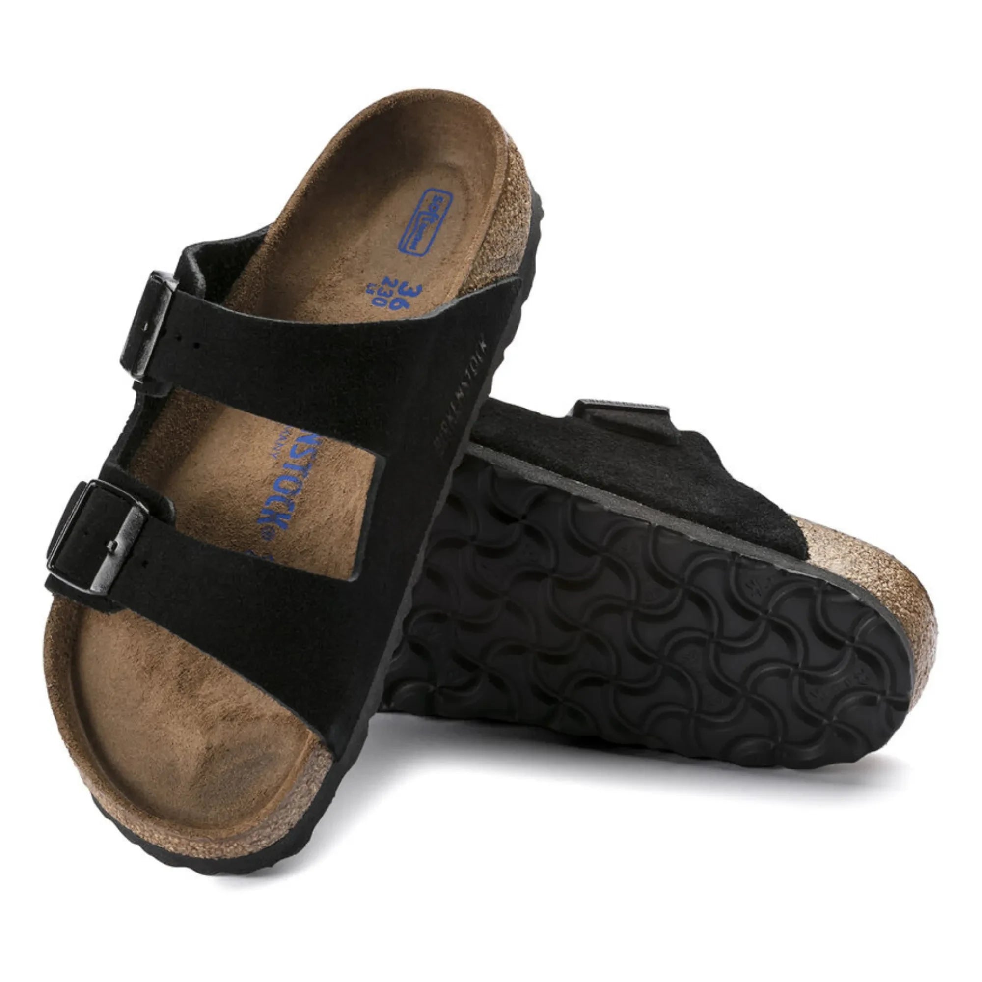 BIRKENSTOCK - Arizona Sandalen aus Velours- und Nubukleder - Erwachsenenkollektion | Schwarz