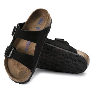 BIRKENSTOCK - Arizona Sandalen aus Velours- und Nubukleder - Erwachsenenkollektion | Schwarz