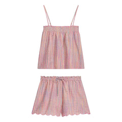 Louise Misha - Minala Pyjama aus Bio-Baumwolle | Rosa