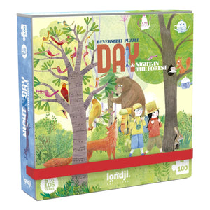 Londji - Beidseitiges Tag/Nacht-Waldpuzzle