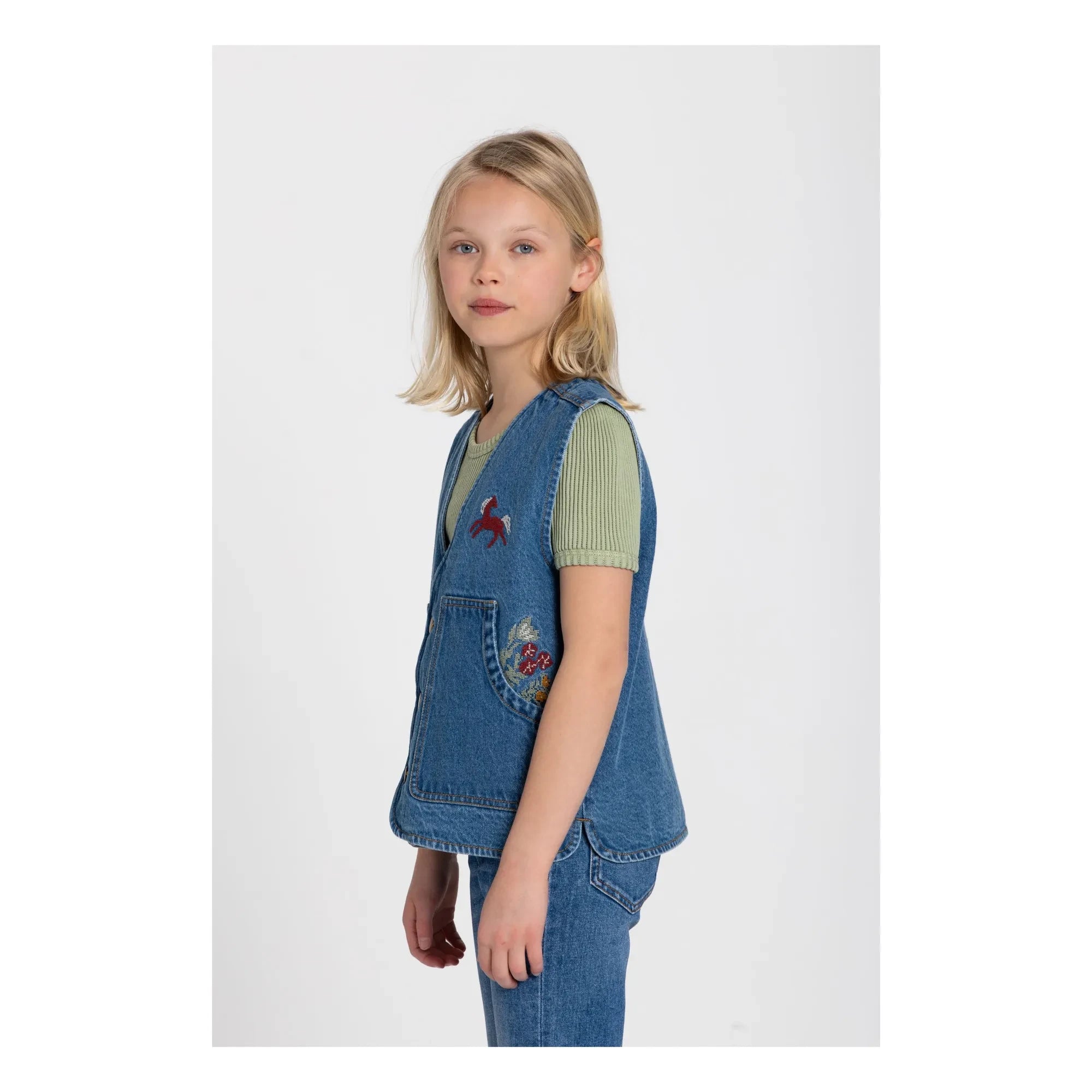 Hundred Pieces - Mara Cheval Kolsuz Denim Ceket | Mavi