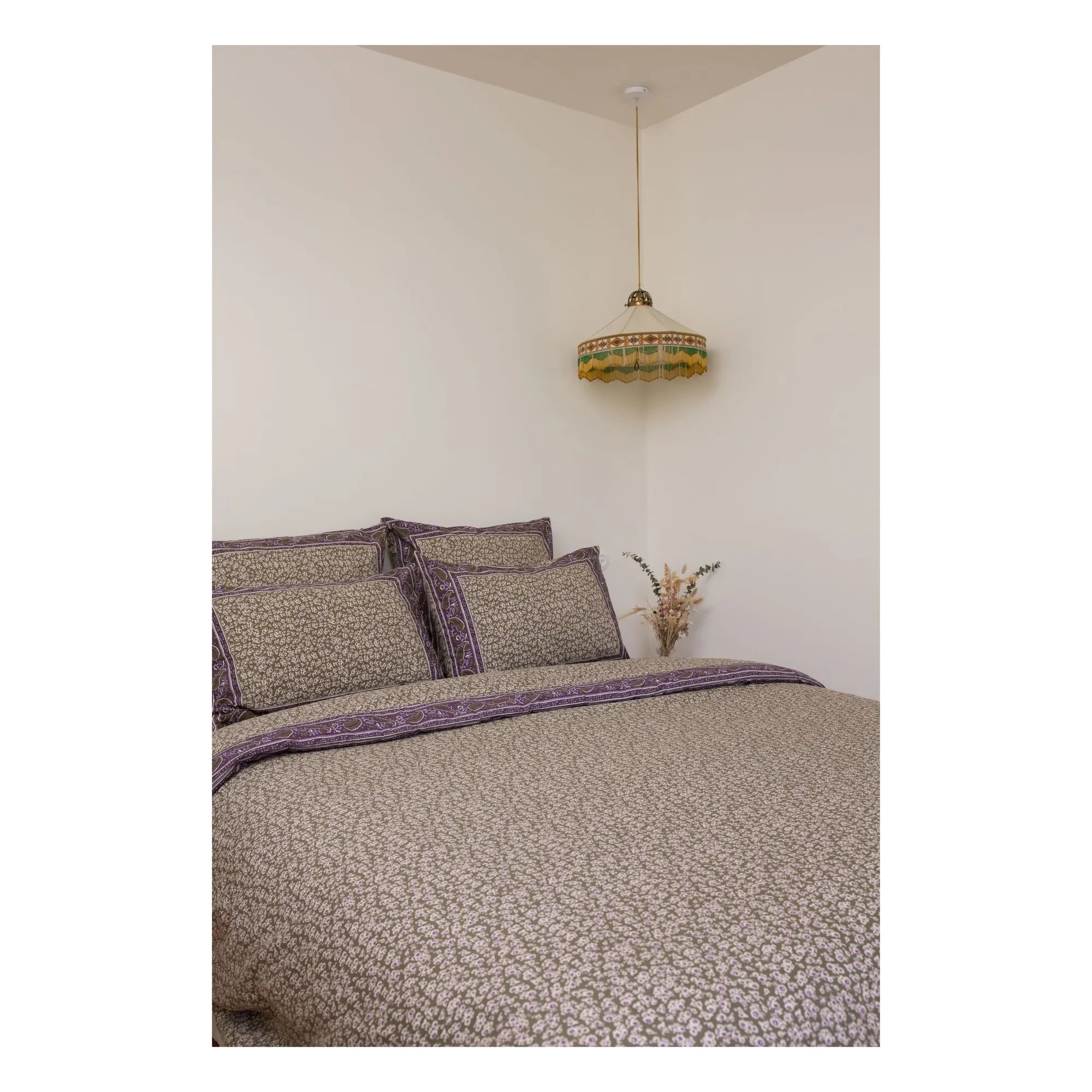 Louise Misha - Noemie Bio-Baumwoll-Bettbezug | Khaki