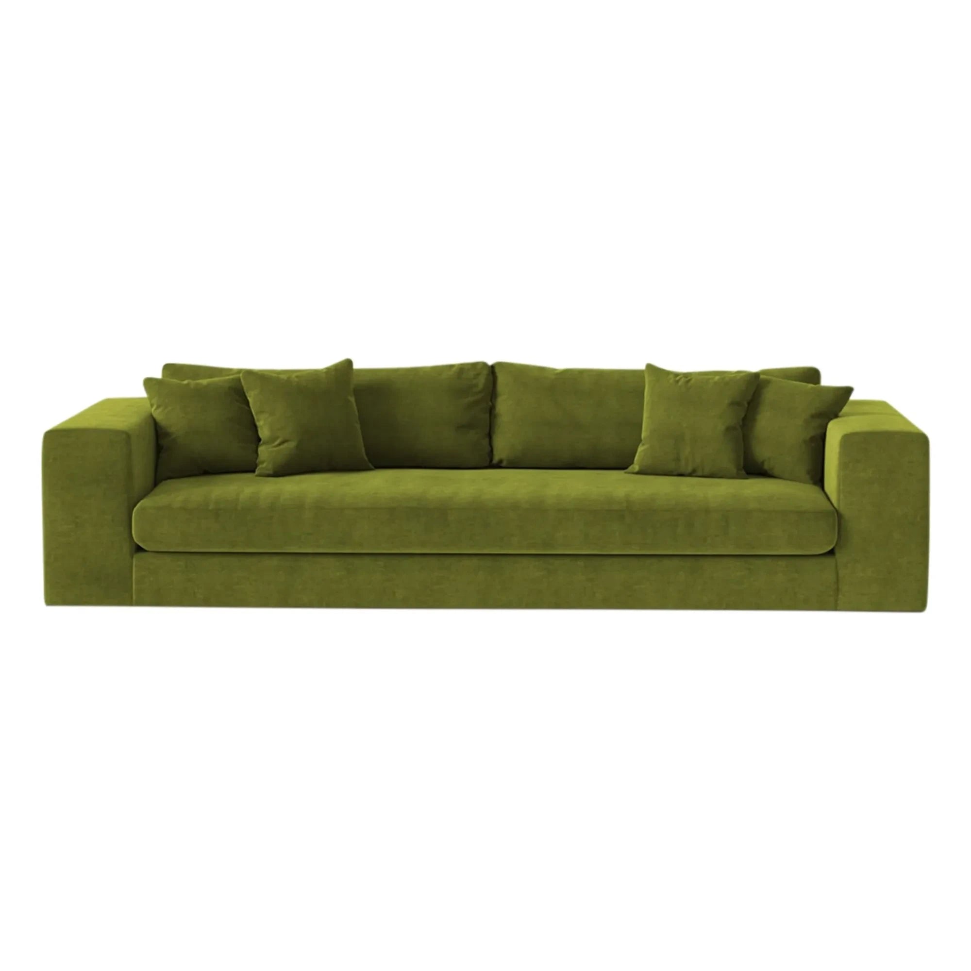 Panac Edition - Bellechasse 4-Sitzer Sofa, Rohsamt - 275 cm | Moosgrün