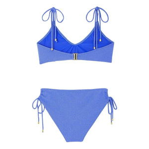 Lison Paris - Bahamas Metallic 2-teiliger Badeanzug | Kobalt