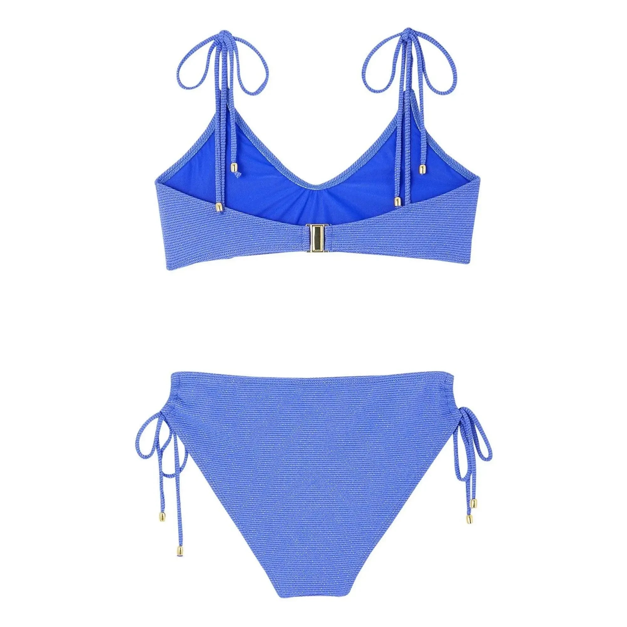 Lison Paris - Bahamas Metallic 2-teiliger Badeanzug | Kobalt