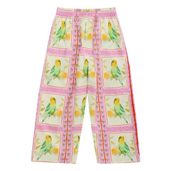 Maison Mangostan – Birds Patchwork Hose | Rosa