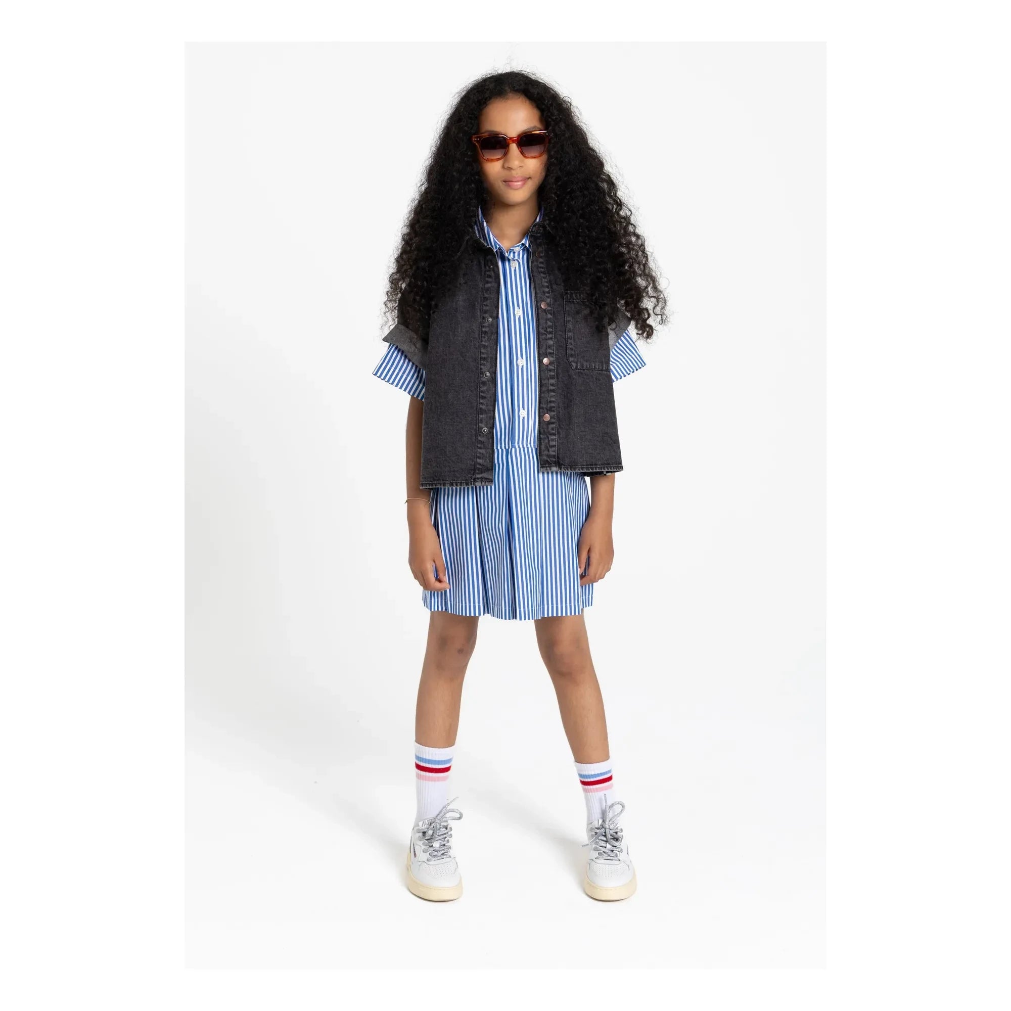 Finger in the nose - Dakota Gestreiftes Kleid | Blau