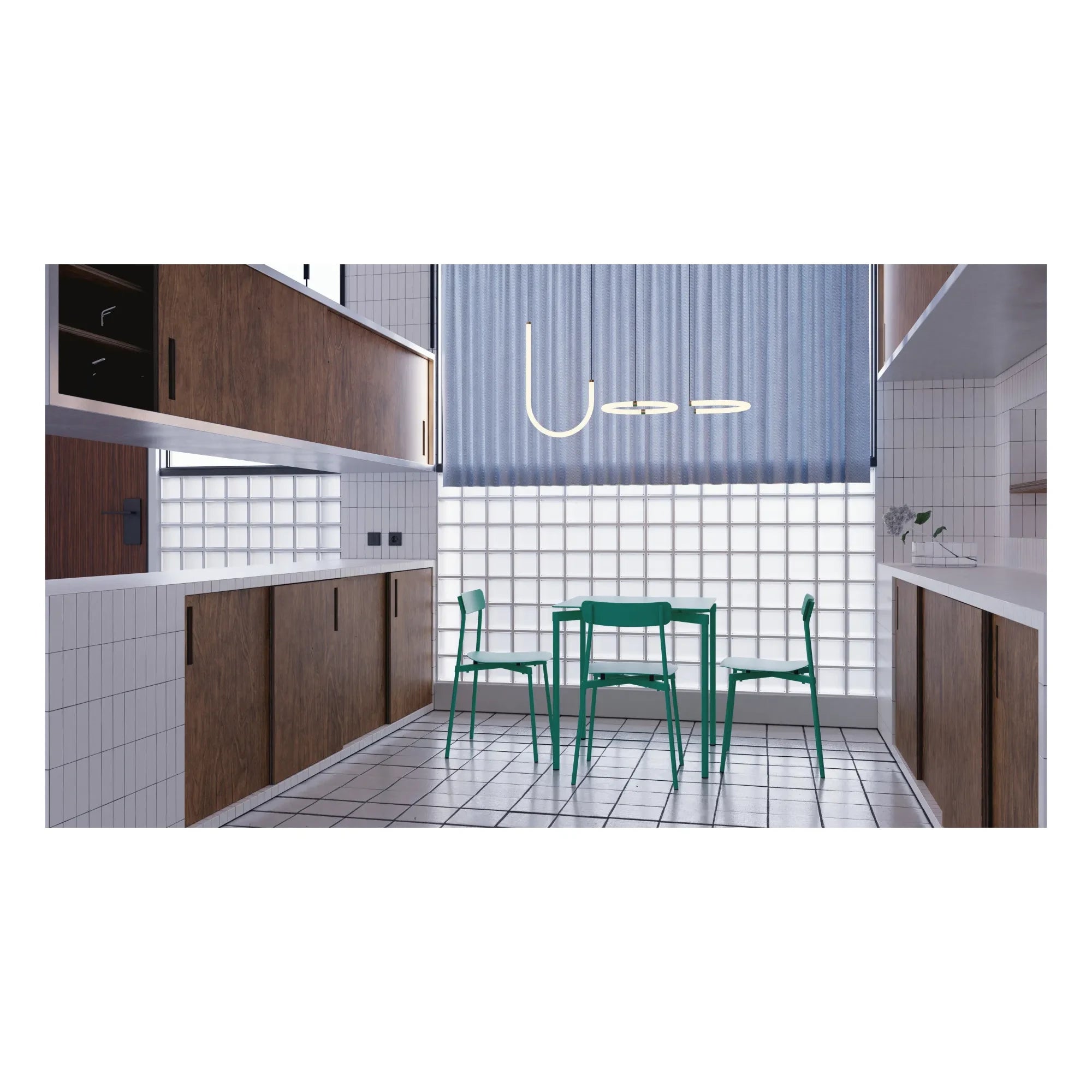 Petite friture - Fromme Outdoor-Vierfußtisch - 4 Personen | Minzgrün