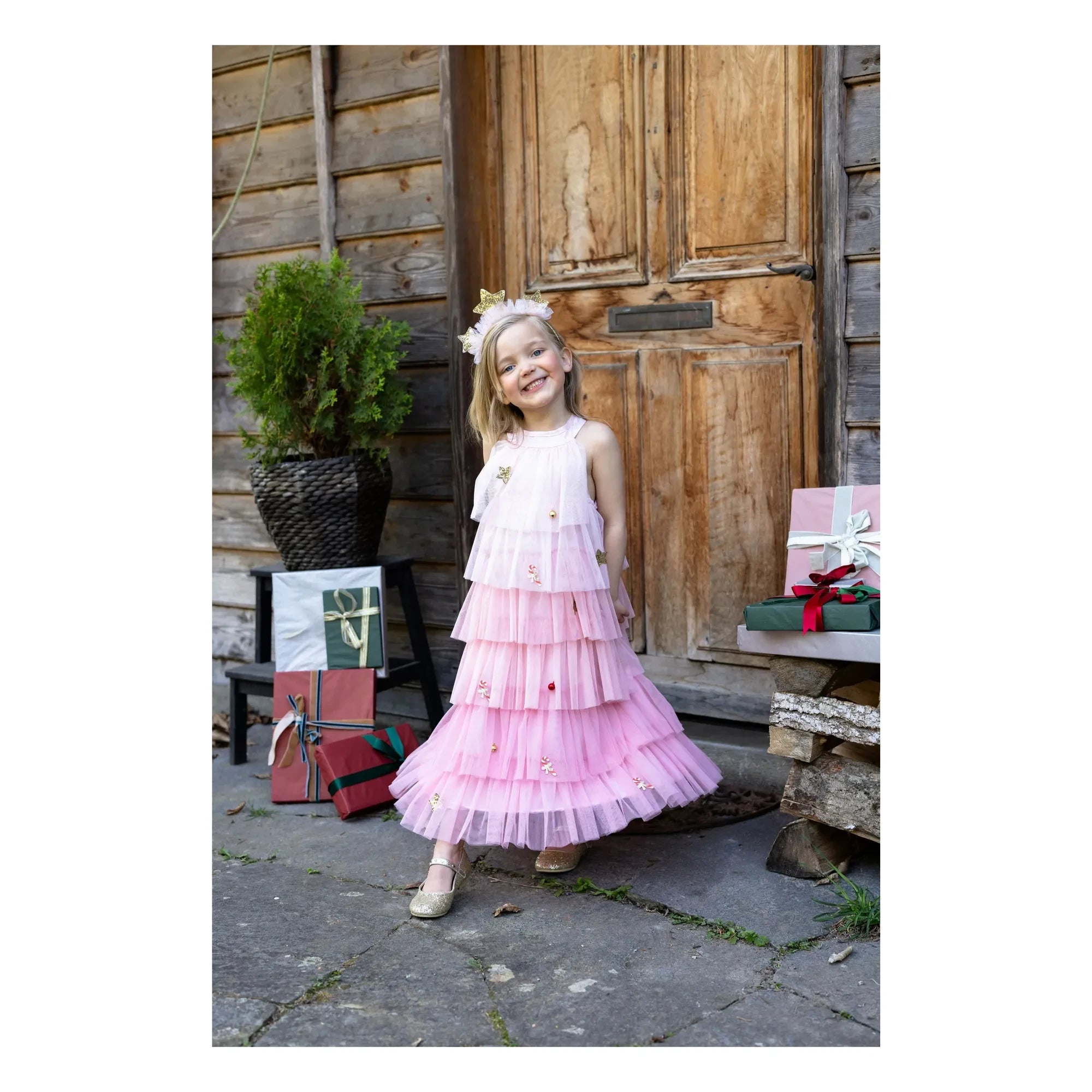 Great Pretenders – Weihnachtsbaumkleid mit Stirnband | Rosa