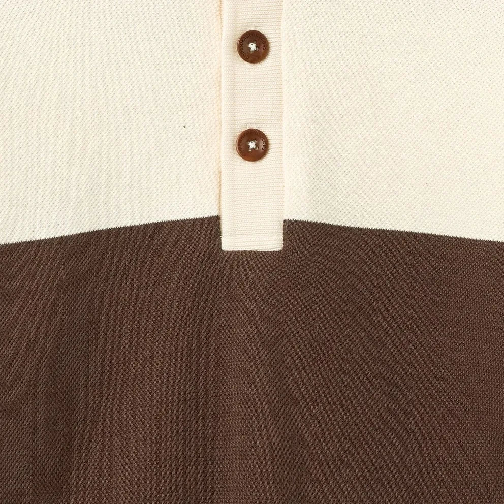 Copenhagen Colors - Gestreiftes Langarm-Poloshirt aus Bio-Baumwolle | Grau