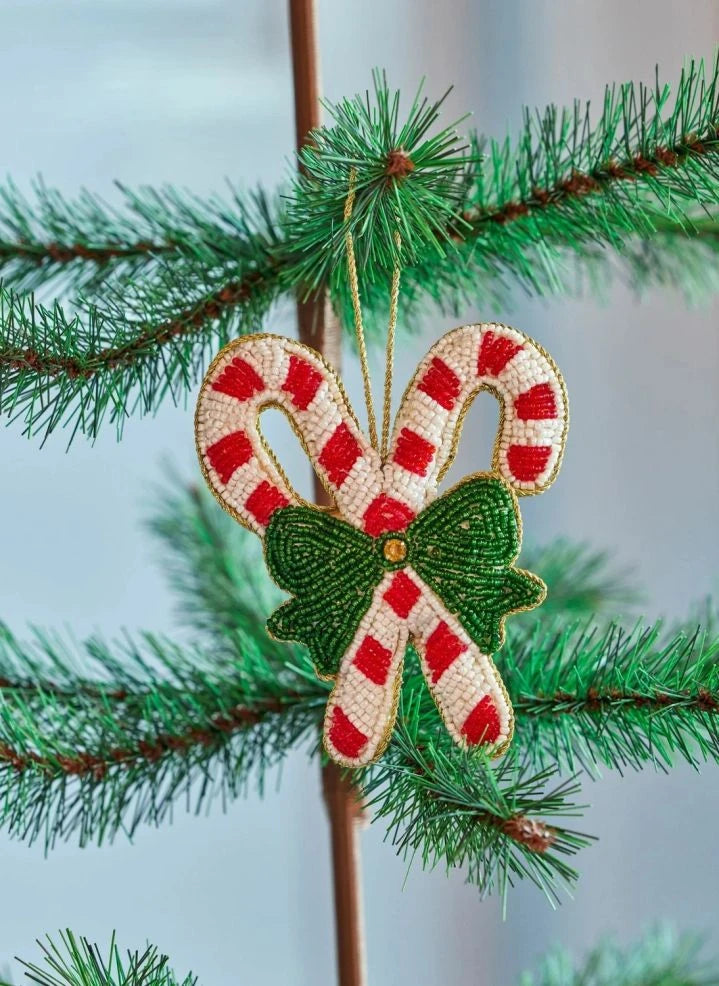 Reis - Zuckerstange Weihnachtsdekoration | Rot