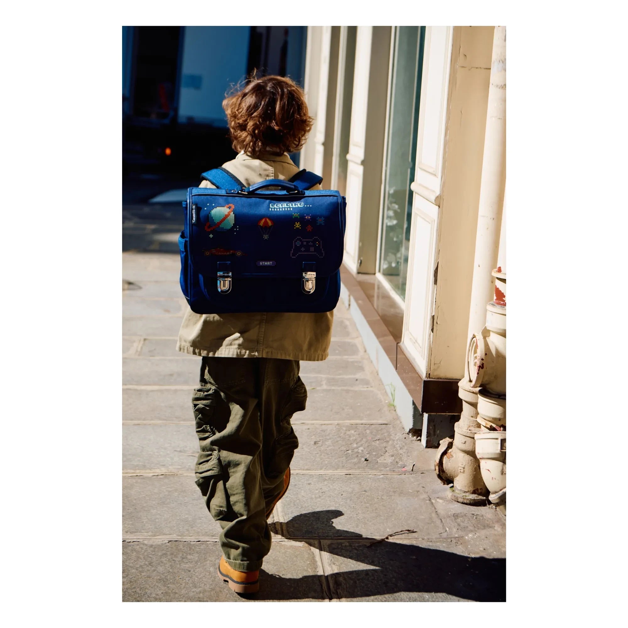 Caramel & Cie - Pixel Art Tasche | Marineblau
