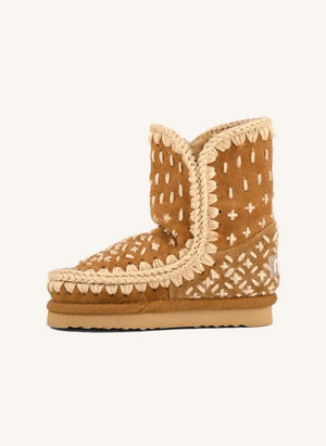 Mou - Eskimo Sashiko Stiefel | Cognac