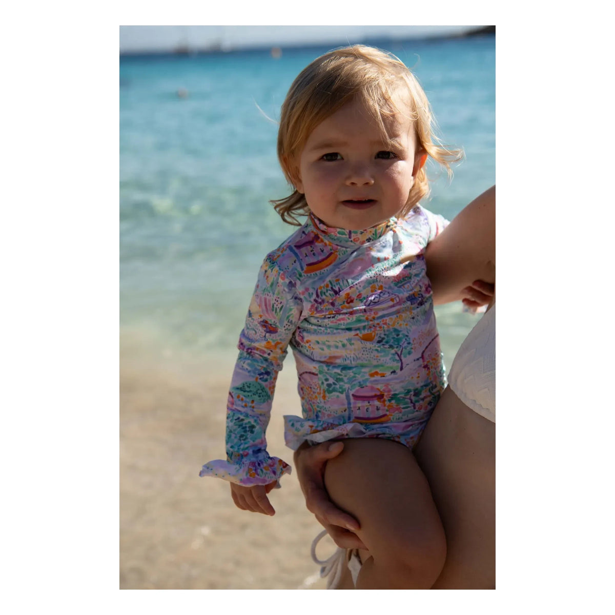 Lison Paris - Bloom Parc Anti-UV Baby-Badeanzug aus recycelten Fasern | Hellrosa