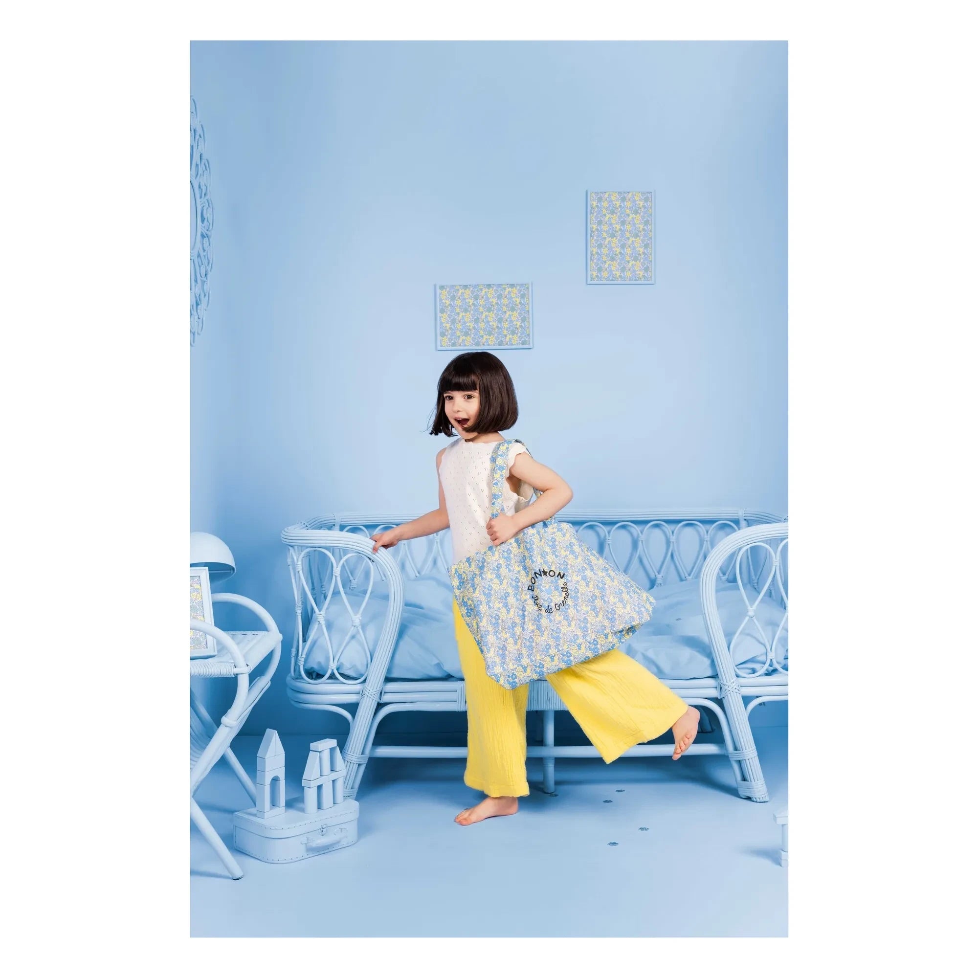 Bonton - Lauren Baumwoll-Musselin-Hose mit Taschen | Gelb