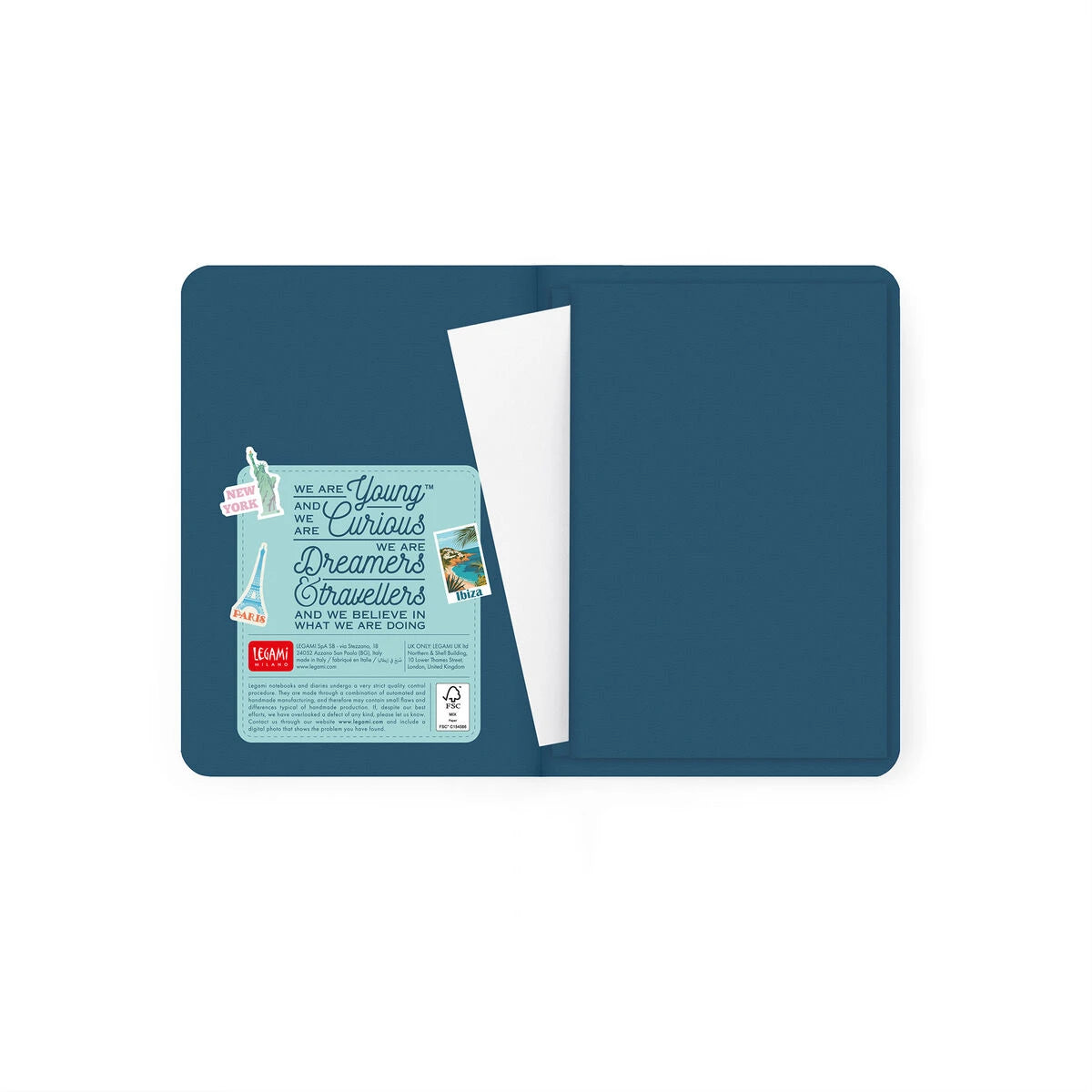 Legami - 16-Monat wöchentlicher Foto-Tagebuch für 2026/2027 - Reisesticker - Klein mit Notizbuch