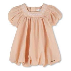 Chloé - Organische Baumwolle Volantkleid und Hut Set | Hellrosa