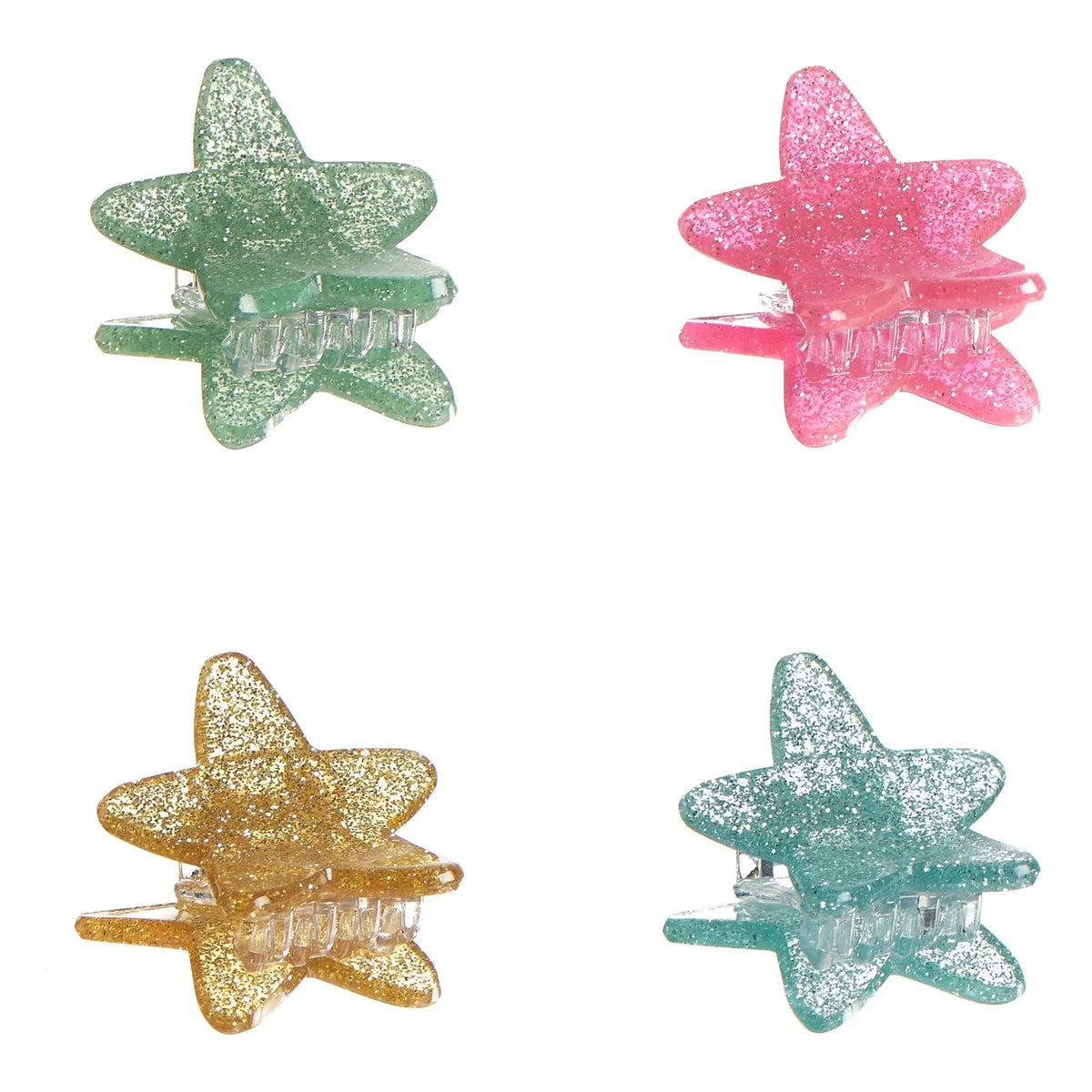 Rockahula Kids - 4-teiliges Stern-Glitzer-Haarspangen-Set | Gold