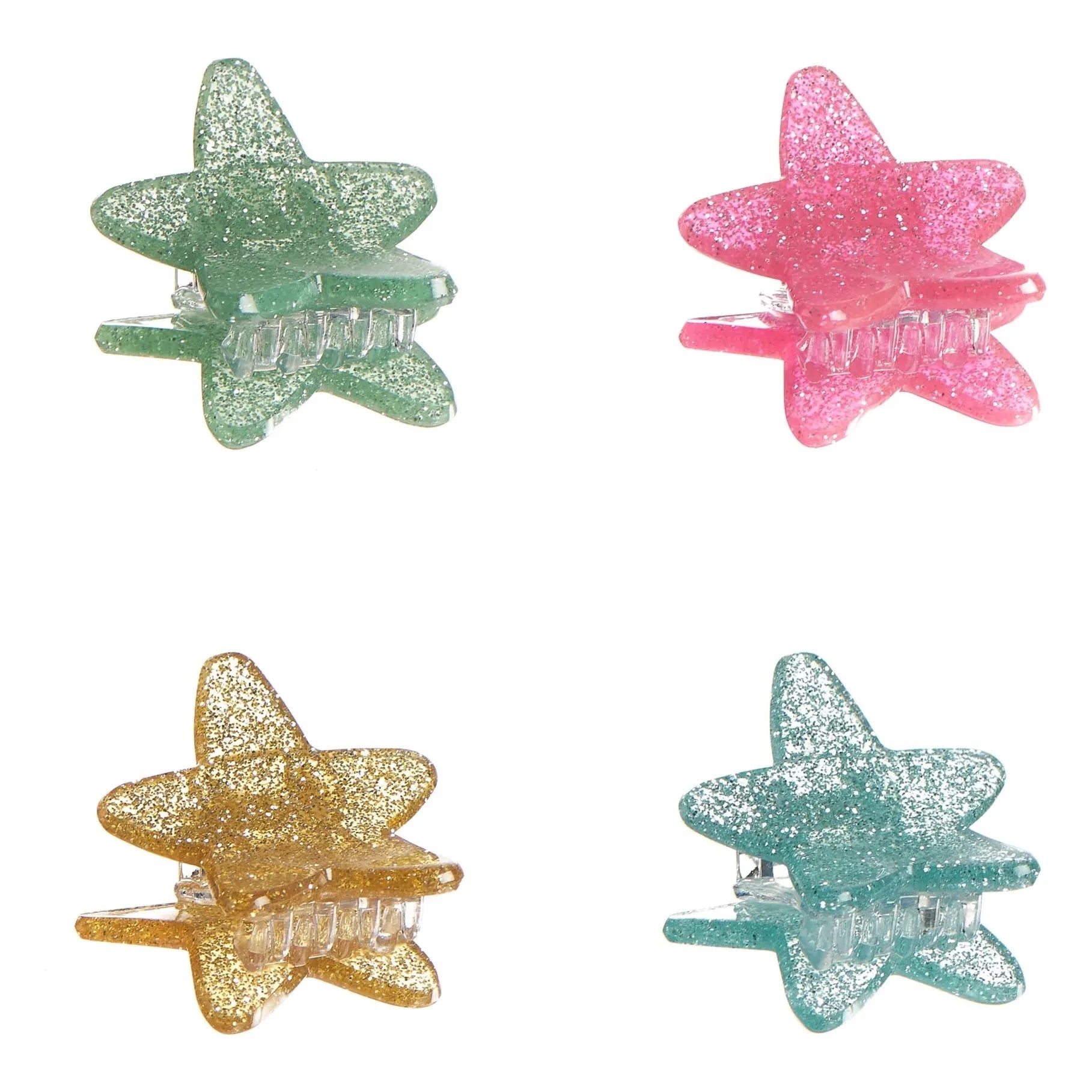 Rockahula Kids - 4-teiliges Stern-Glitzer-Haarspangen-Set | Gold