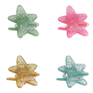 Rockahula Kids - 4-teiliges Stern-Glitzer-Haarspangen-Set | Gold