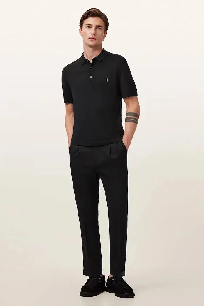 AllSaints Erkek Yün Yakalı Tişört MODE