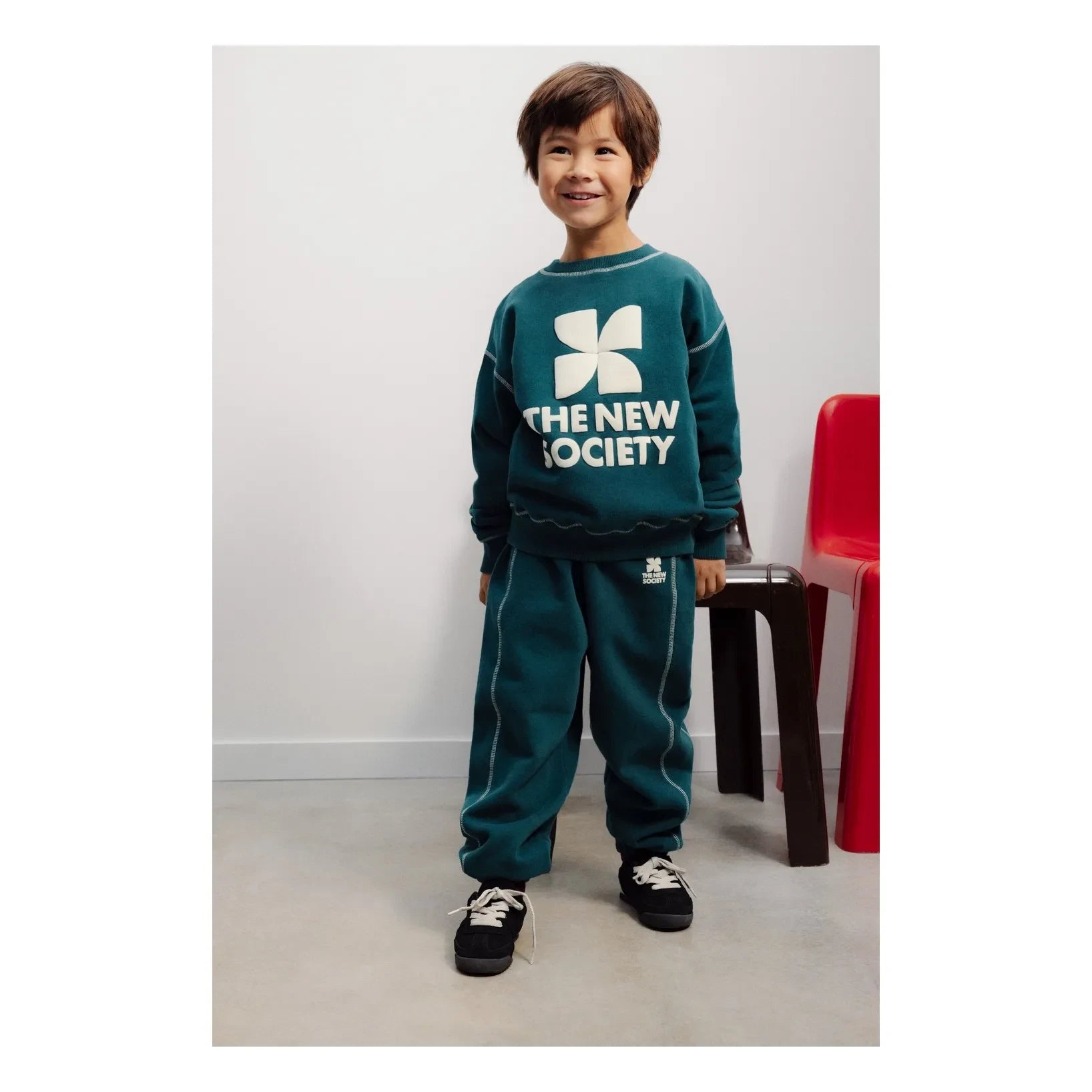 Die neue Gesellschaft – TNS Logolu Sweatshirt | Yeşil