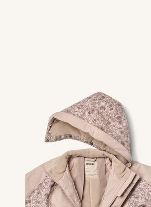 Wheat - Melte Fleurs Skioverall aus recycelten Fasern | Hellrosa