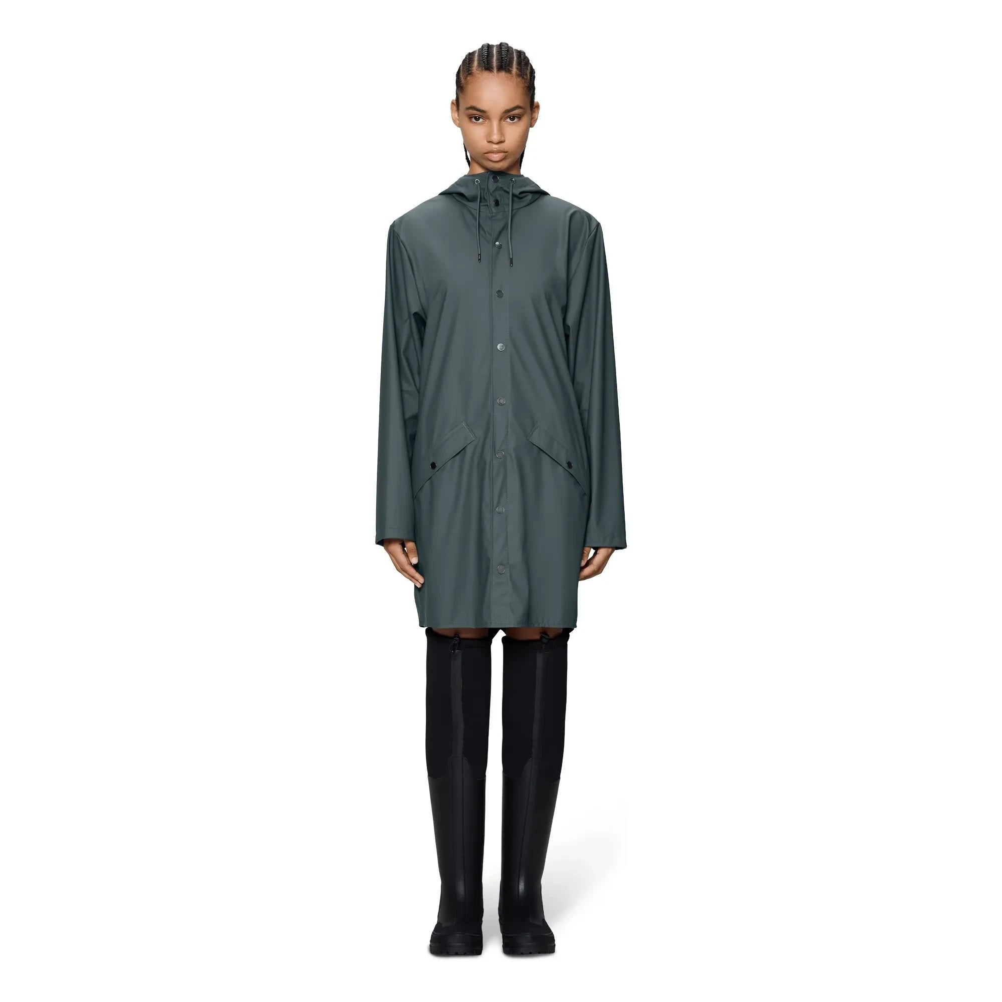 Rains - Langer Mantel W3 | Dunkelgrau