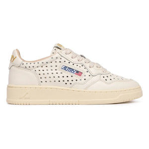 Autry - Medalist Low Openwork Ledersneaker | Creme