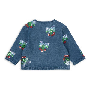 Konges Sløjd - Magot Pailletten-Jeansjacke aus Bio-Baumwolle | Blau